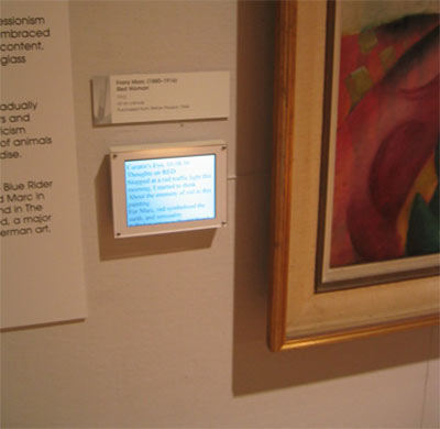 Example of a wall mounted Live!Label Example of a wall mounted Live!Label