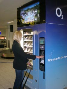 A Vending Machine at Gatwick Airport in use A Vending Machine at Gatwick Airport in use